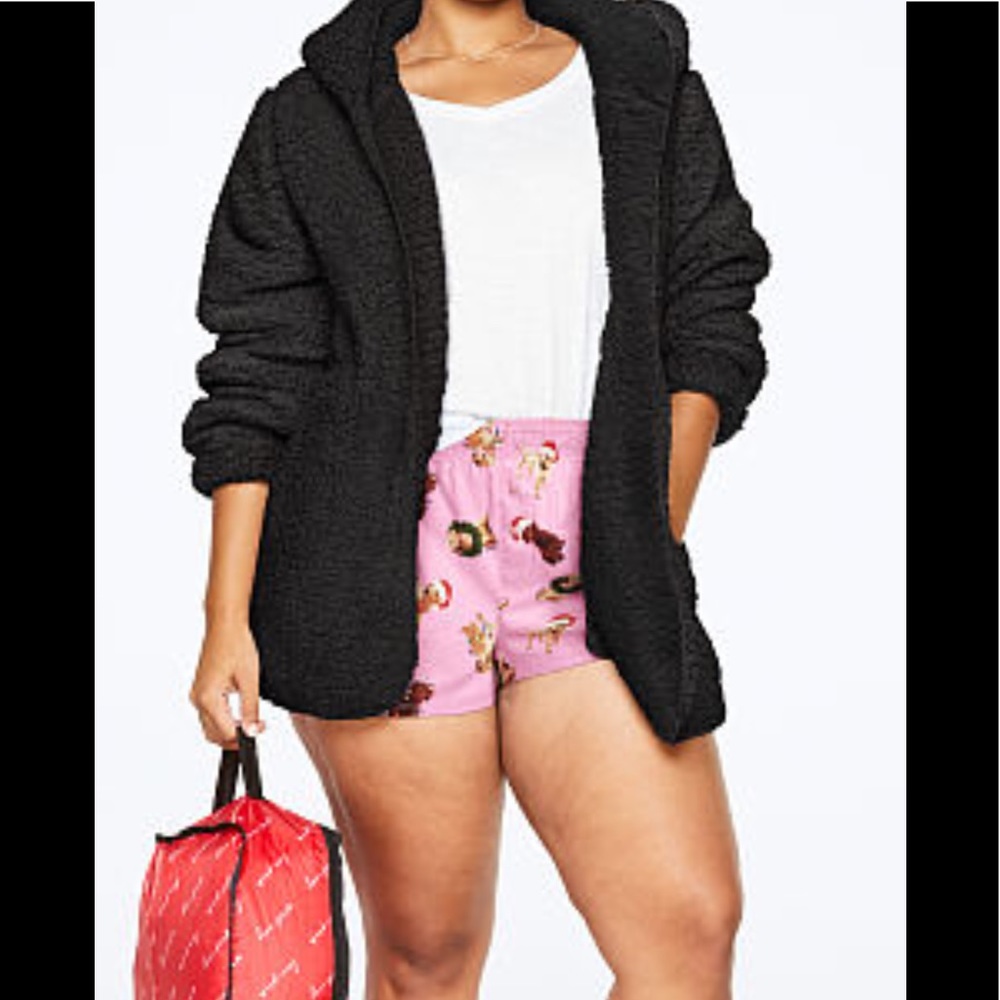 Pink Victoria’s Secret Cozy Sherpa Cardigan Set NWT